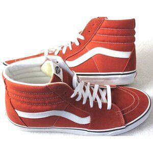 Vans Men's Sk8-Hi Color theory Burnt Ochre Orange Canvas Suede shoes Size 7.5